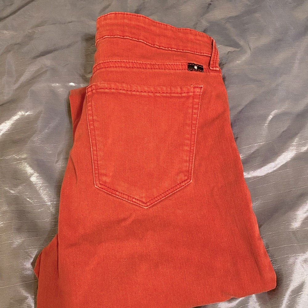 Lucky Brand size 4 waist 27 distressed red jeans